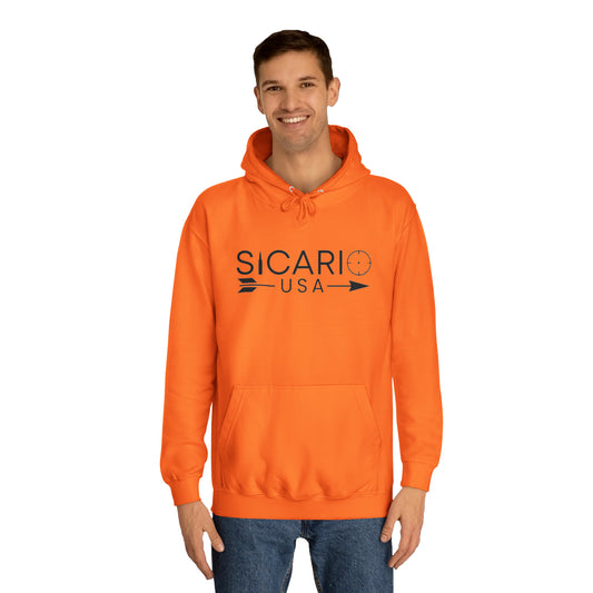 Sicario USA Hunter Orange Unisex College Hoodie