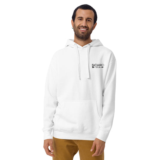 Sicario USA White Unisex Hoodie